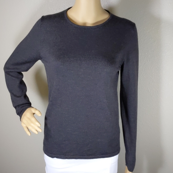Sutton Studio Sweaters - Sutton Studio Gray Merino Wool Sweater Size M